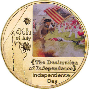 American Independence Medal, Battle with flag_obv