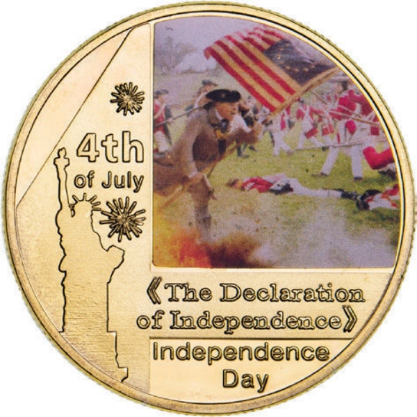 American Independence Medal, Battle with flag_obv