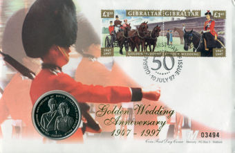 Gibraltar Golden Wedding Crown Cover 1997