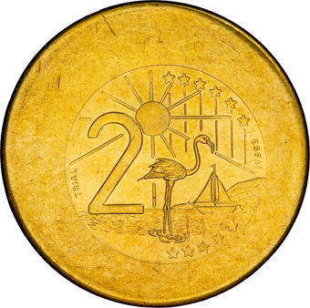 Netherlands Antilles Pattern Euro Collection_2euro_obv