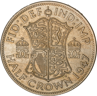 George VI, Halfcrown 1947 Uncirculated_rev