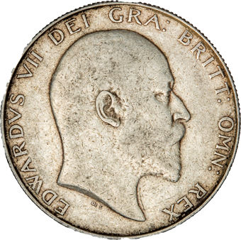 Edward VII, Halfcrown, 1908, Good Fine_obv