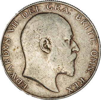 Edward VII, Halfcrown, 1909, Good Fine_obv