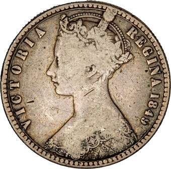 Victoria, Godless Florin 1849 Fine_obv