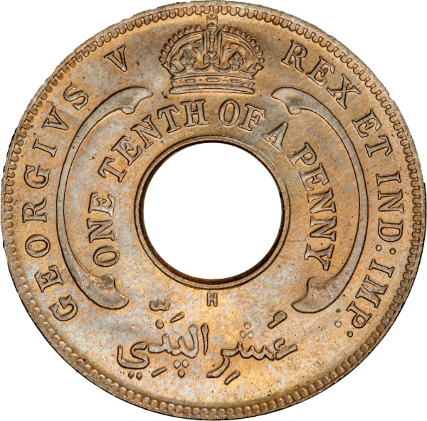 Nigeria BWA 1/10 Penny 1911H Uncirculated_obv