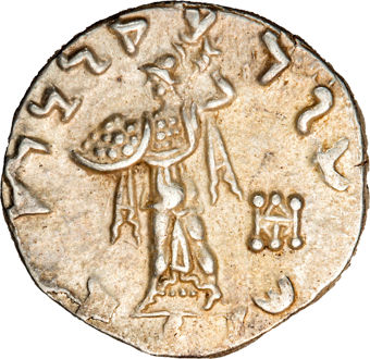 Menander I Silver Drachm, Extremely Fine_rev