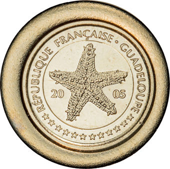 Guadeloupe Set of 16 Uniface Patterns_obv_2c