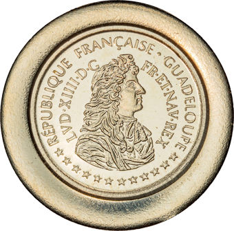 Guadeloupe Set of 16 Uniface Patterns_obv_1e