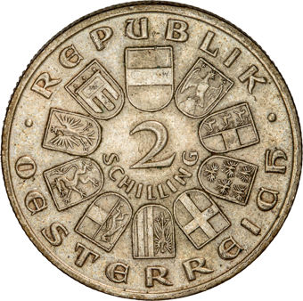 Austria, 2 Schillings NOT 25 Schillings, 1928, Schubert, Extremely Fine_rev