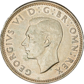 George VI, Shilling, 1944 English, Uncirculated_obv