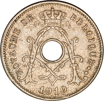 Belgium, King Albert, Set of 3 Coins, Very Fine_5c_obv