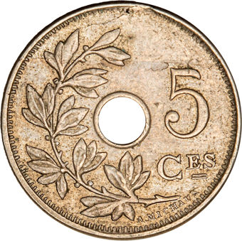 Belgium, King Albert, Set of 3 Coins, Very Fine_5c_rev