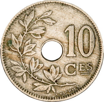 Belgium, King Albert, Set of 3 Coins, Very Fine_10c_rev