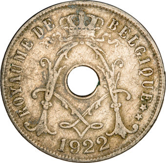 Belgium, King Albert, Set of 3 Coins, Very Fine_25c_obv