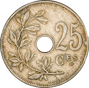 Belgium, King Albert, Set of 3 Coins, Very Fine_25c_rev