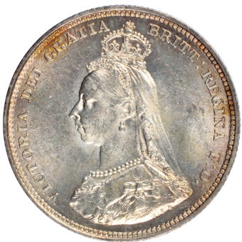 Victoria 1887 Shilling About Unc_obv