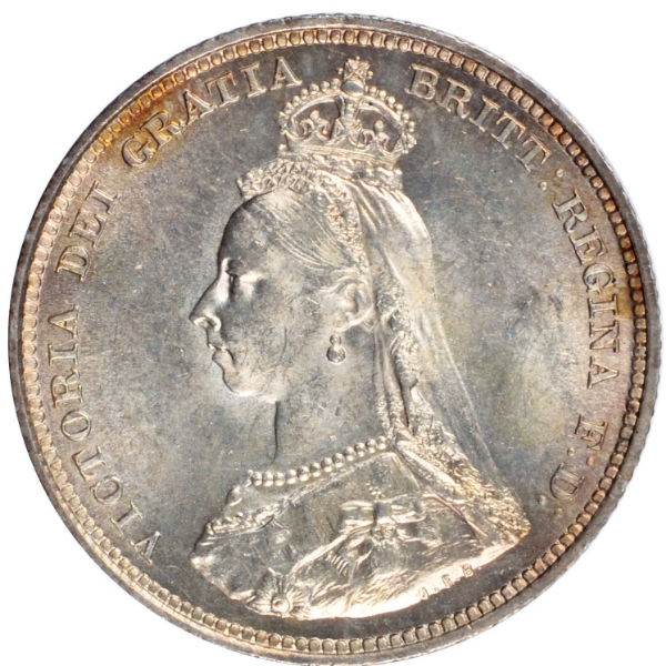 Victoria 1887 Shilling About Unc_obv