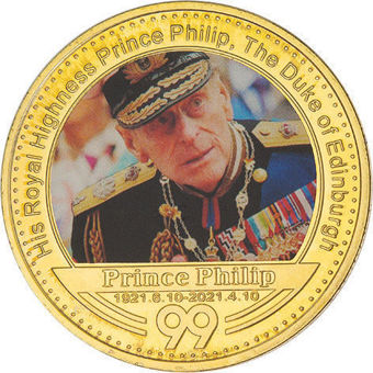 Prince Philip in uniform with medals_obv