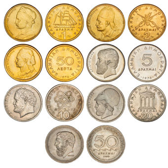 Greece, 7-coin Set 1976-1986_main