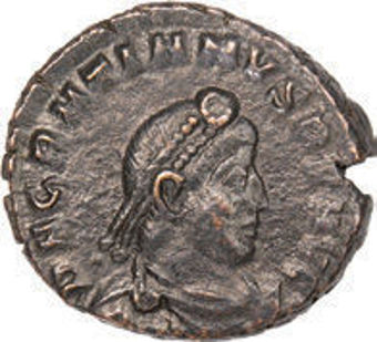 Gratian A.D. 367-83. Bronze Coin Fine_obv