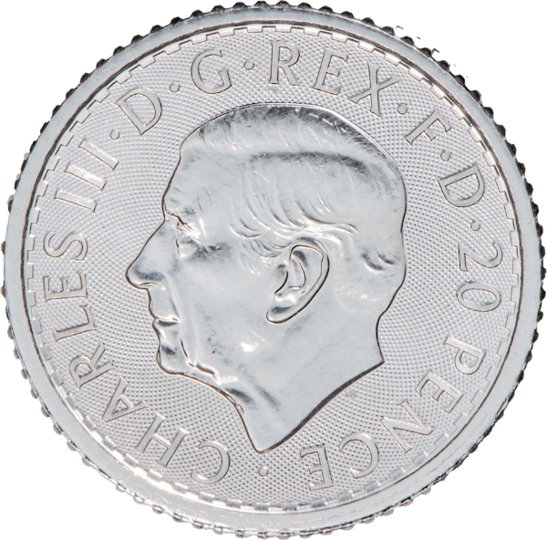 Charles III 2025 Silver 1/10 Britannia, 20 Pence_obv