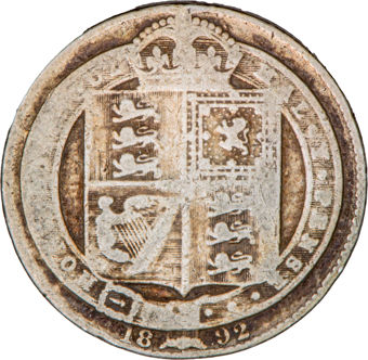 Victoria, Shilling, 1892 Large Head, Very Good_rev