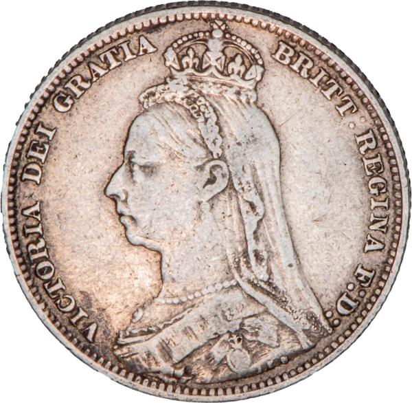 Victoria, Shilling, 1892 Large Head, Fine_obv