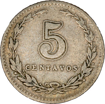 Argentina "National Currency" Set of 3_5c_rev