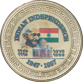 India Independence Commemorative Trade Dollaer_obv
