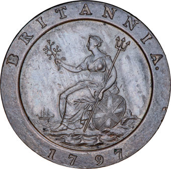 George III 1797 Twopence Extremely Fine_rev