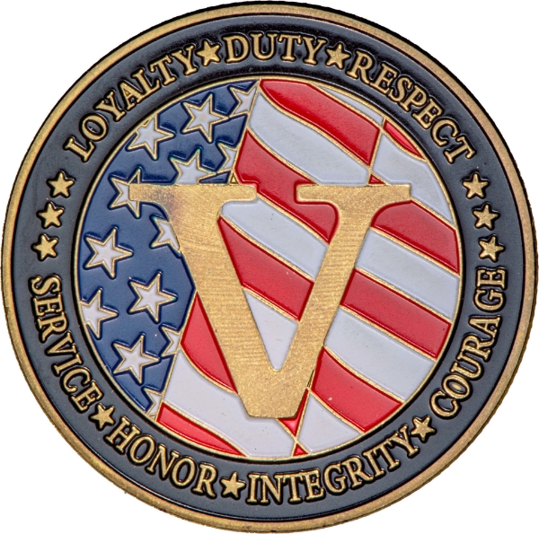 United States Army Veteran, multi coloured seal of the army_obv