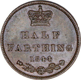 Victoria, Half Farthing 1844, Extremely Fine._rev