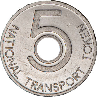 Set of Three National Transport Tokens with Values_5_obv