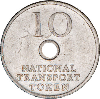 Set of Three National Transport Tokens with Values_10_obv