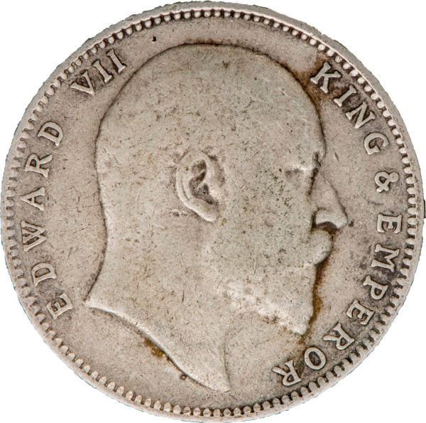 India Edward VII Rupee. Very Fine_obv