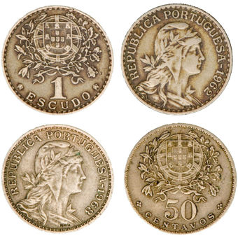 Portugal, Early Escudo Pair. Very Fine