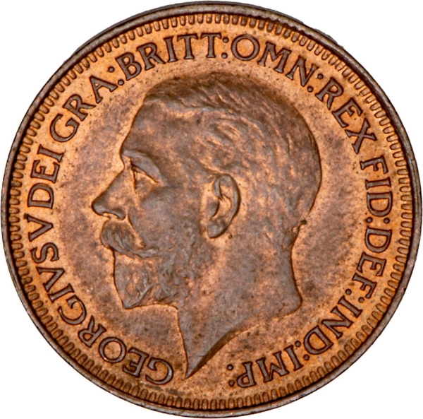 George V Farthing 1932 Uncirculated_obv