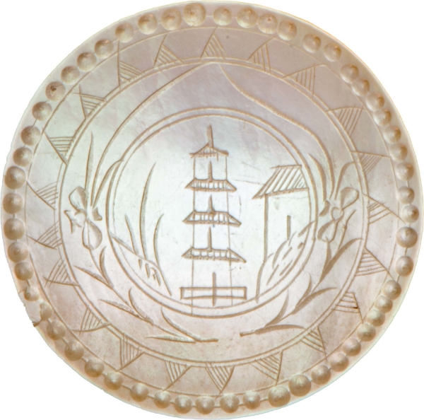 ROUND MOTHER OF PEARL With Pagoda_obv