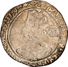 Charles I, Shilling, Tower Mint, mm. Triangle. GVF_obv