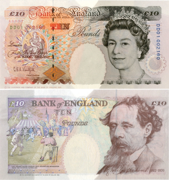G E A Kentfield Historical £10 Enhanced B369 DD01 Unc