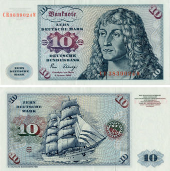 Federal Republic Germany 10 Marks 1980 P31d/TBB202g