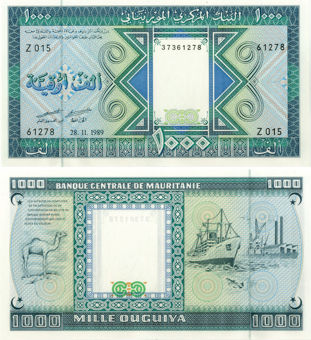 Mauritania 1000 Ouguiya 1989 P-New Never Issued Unc