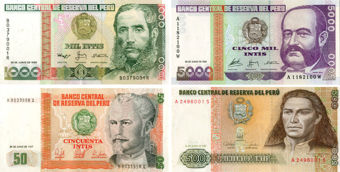 Peru 4 Different Unc