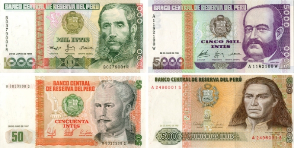 Peru 4 Different Unc