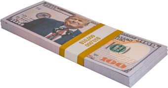 100 x Donald Trump Pseudo Banknotes Unc_obv