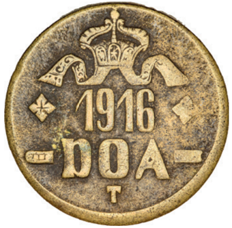 German East Africa Emergency 20 Heller 1916_obv
