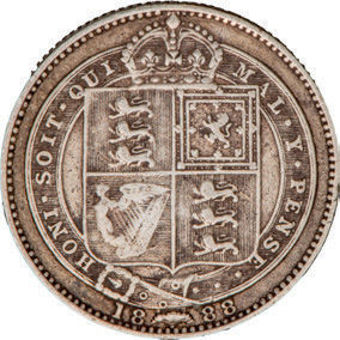 Victoria 1888 Jubilee Head Shilling Fine_rev