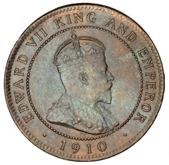 Jamaica, Edward VII, Penny 1910, Brilliant Uncirculated_obv