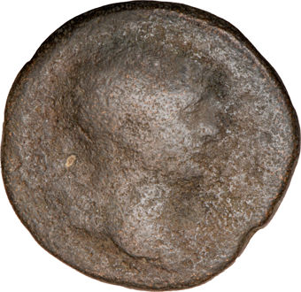 Trajan Bronze As, Well Worn_obv