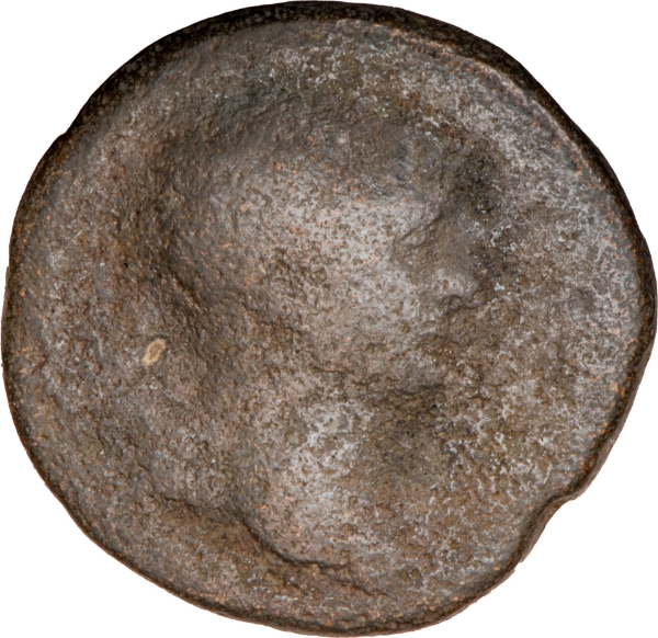Trajan Bronze As, Well Worn_obv